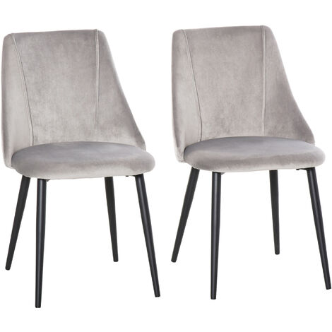 Velvet Feel High Back Dining Chairs W, High Back Dining Chairs With Metal Legs