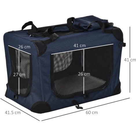 PawHut Folding Pet Carrier Bag Soft Portable Dog Cat Crate Puppy Kennel Cage Small