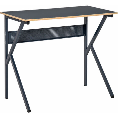 HOMCOM Home Office Computer Desk PC Laptop Table Workstation w/ K ...