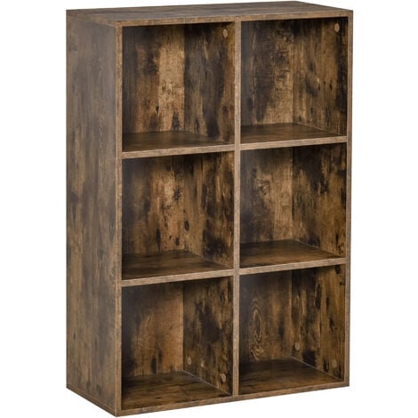 HOMCOM Cabinet Bookcase Storage Shelves Display for Study, Home, Office