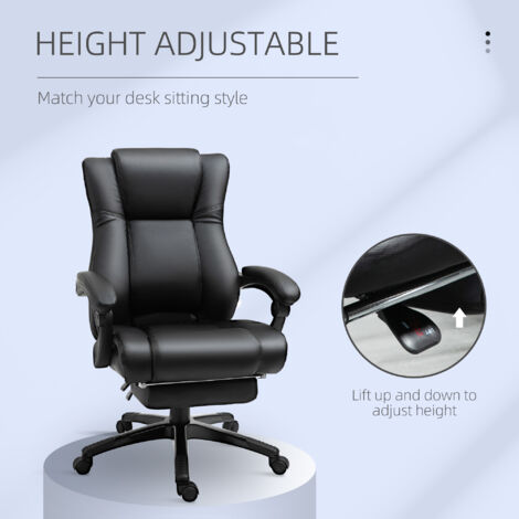 Vinsetto Executive Home Office Chair, Computer Chair, with Foot Rest Black