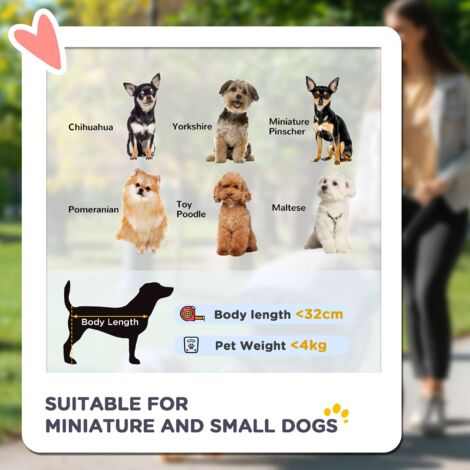 PawHut Dog Stroller Pet Cat Travel Pushchair One-Click Fold for Small Dogs Red