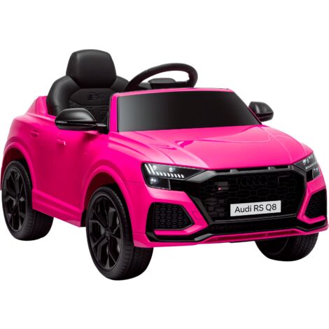 HOMCOM 6V Kids Electric Ride On Car RS Q8 Licensed with Bluetooth for 3-5 Years Pink
