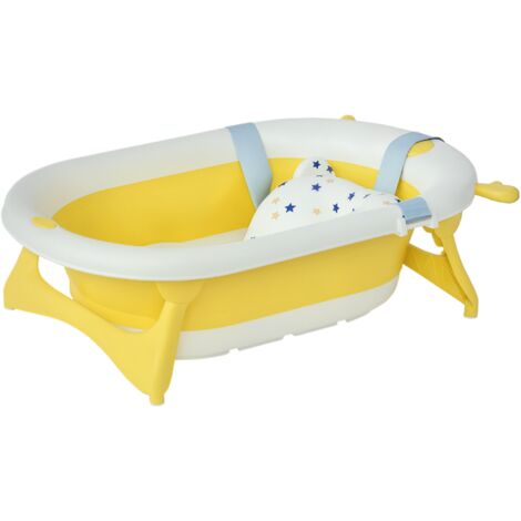 Foldable Baby Bath Tub Ergonomic with Temperature-Induced Water Plug main image 1