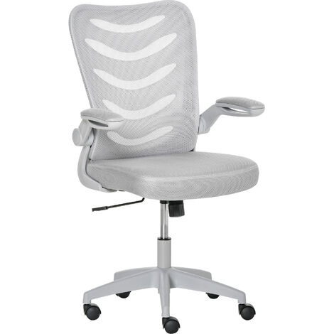 white arm desk chair