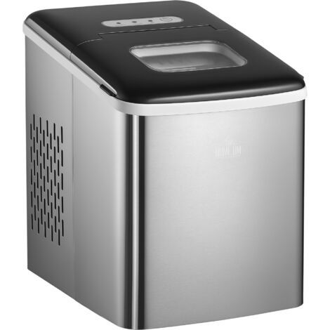 HOMCOM Ice Maker Machine Portable Counter Top Ice Cube Maker for Home Black