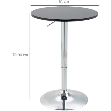 HOMCOM Adjustable Round Bistro Bar Table