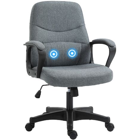Vinsetto Office Chair with Massage 360° Swivel Chairs Adjustable Height Grey
