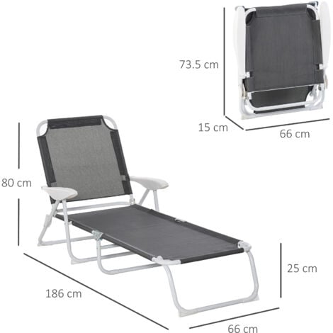 Outsunny folding sun online lounger