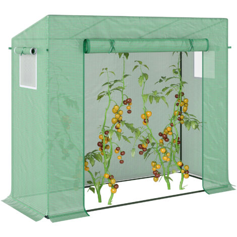 Outsunny Walk-in Greenhouse Patio Hot House, Plants Flowers Herbs Tomato Grow Green