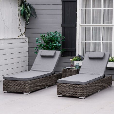 Rattan round sun deals lounger