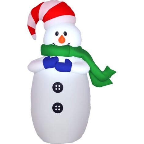 HOMCOM 4ft Inflatable Christmas Snowman Decoration LED Lights for Lawn Garden