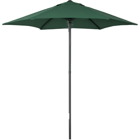 Outsunny 2m Parasol Patio Umbrella, Outdoor Sun Shade with 6 Ribs Green (1/5)