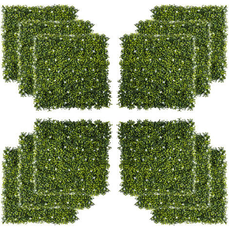 Outsunny 12PCS 50cm x 50cm Artificial Boxwood Panel Milan Grass