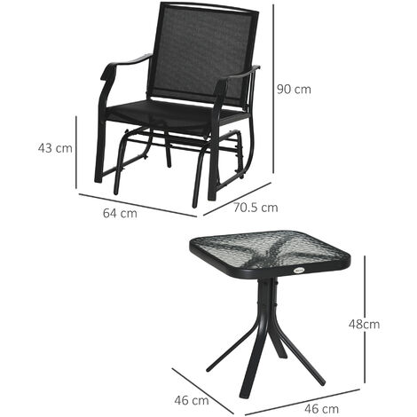 Black outdoor sling deals chairs