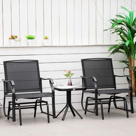 Glider patio outlet chair set