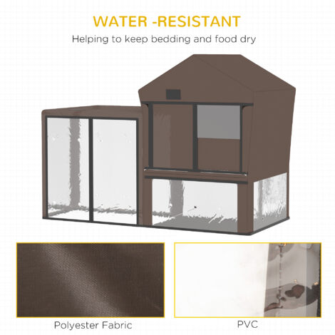 PawHut Rabbit Hutch Cover, Bunny Guinea Pig Cage Water-Resistant Protector