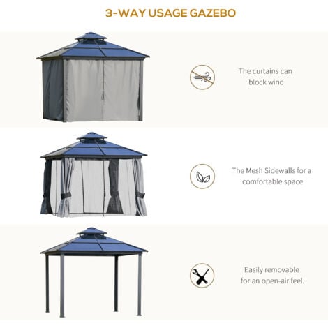 8x10 clearance hardtop gazebo