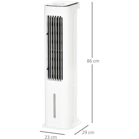 HOMCOM Evaporative Air Cooler with Timer, Oscillating, Ice Cooling Tower Fan