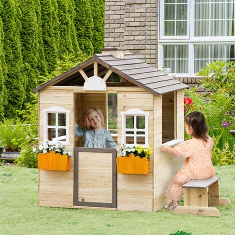 Kids wooden playhouse discount