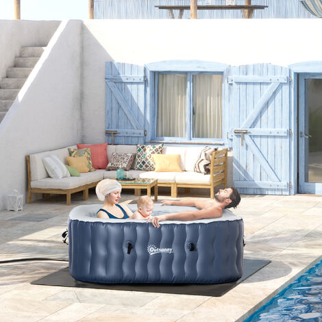 Outsunny Outdoor Square Inflatable Hot ...