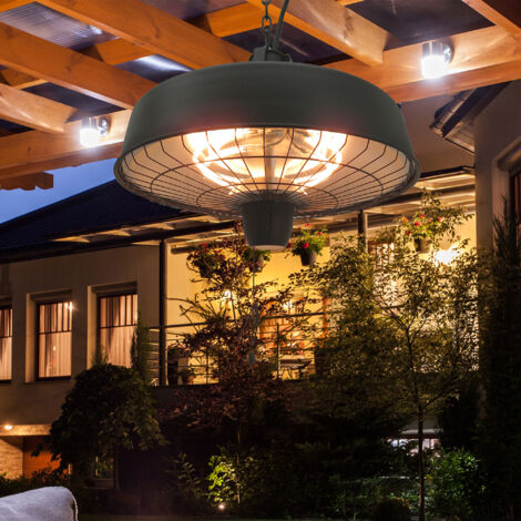 Outsunny Adjustable Infrared Halogen Ceiling Mounted Light Heater 1000/2500W