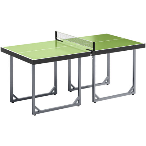 HOMCOM Tennis Table Ping Pong Foldable with Net Game Steel 183cm Indoor Green
