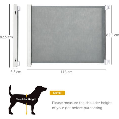 Retractable safety best sale door guard