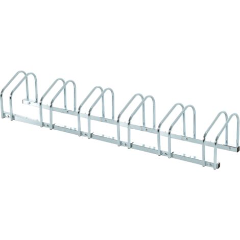 HOMCOM Bike Parking Rack Bicycle Locking Storage Stand for Cycling Silver (1/5)