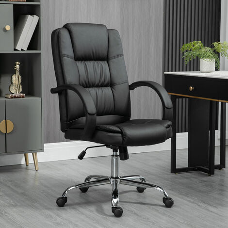 Vinsetto PU Leather Executive Office Chair High Back Height Adjustable Desk Chair Black