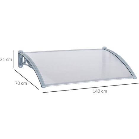 Outsunny Door Awning Canopy Front Window Shade for Porch Patio 140cm x 70cm
