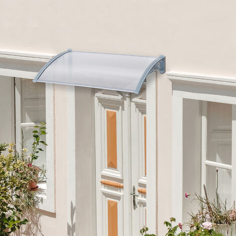 Outsunny Door Awning Canopy Front Window Shade for Porch Patio 140cm x 70cm