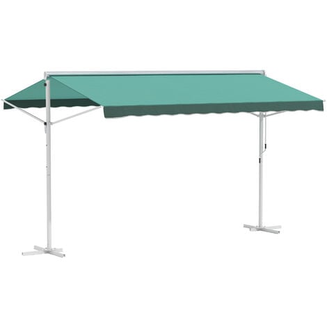 Outsunny 3 X 3m Freestanding Garden Awning Outdoor Patio Sun Shade Canopy - Free Standing Sun Screens For Patios