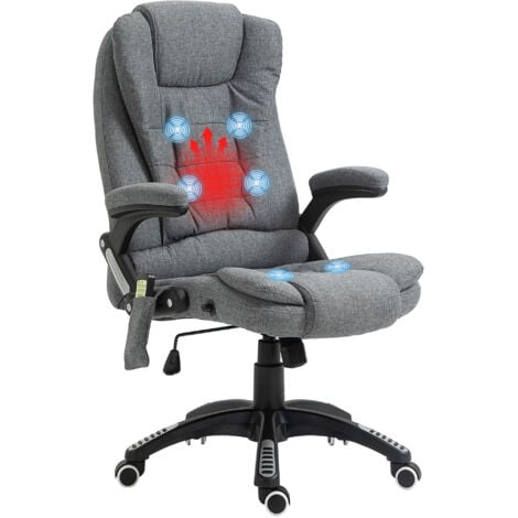 Vinsetto Office Chair w/ Heating Massage Points Relaxing Reclining