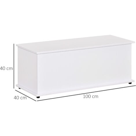 Storage Box Chest With Lid Ottoman Storage Keepsake Cabinet Chipboard White