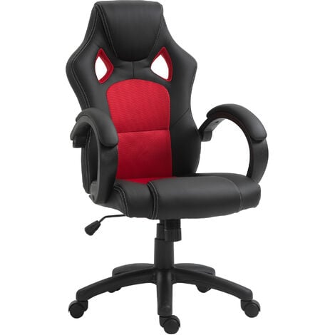 Bigzzia High-Back Gaming Chair PC Office Chair Computer Racing Chair PU  Desk Task Chair Ergonomic Executive Swivel Rolling Chair with Lumbar  Support