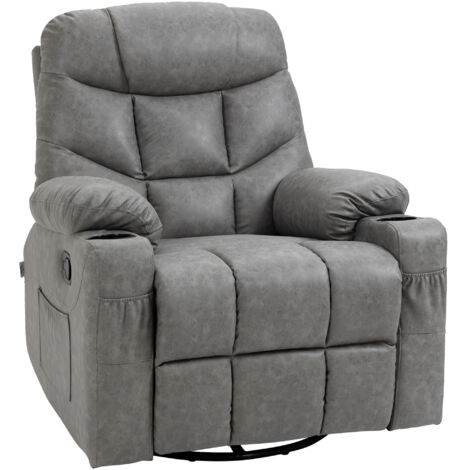 Kim 38 Inch Manual Recliner Chair, Cushioned Brown Microfiber, Solid Wood By Casagear Home