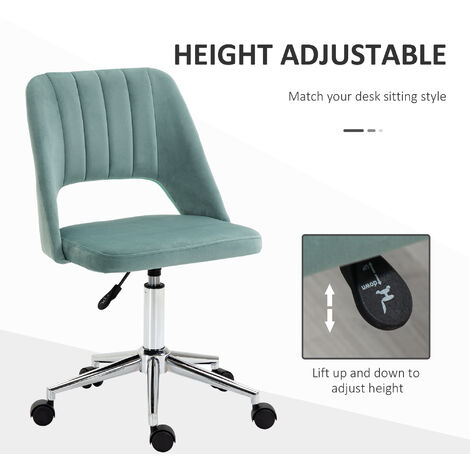 Vinsetto Mid-Back Swivel Home Office Chair Scallop Computer Desk