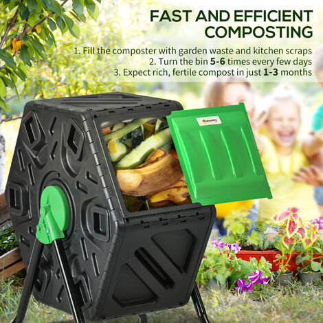 Outsunny 65l Garden Compost Bin