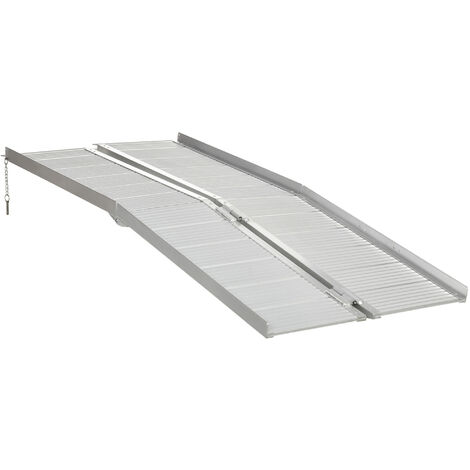HOMCOM 183 x 72 cm Ramp Aluminum Folding Mobility Scooter Wheelchair Threshold