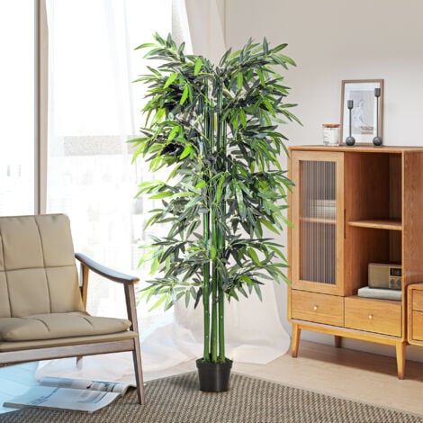 Outsunny Artificial Bamboo Tree Plant  Greenary In a Pot 1.8M for Home or Office