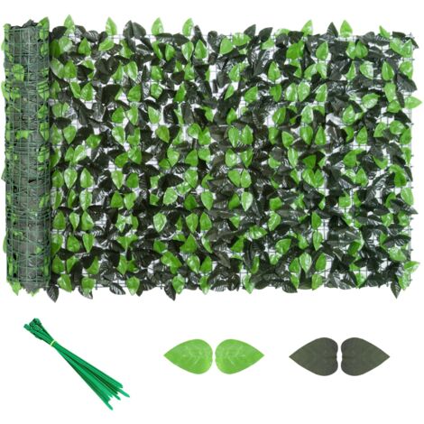 Outsunny Artificial Leaf Hedge Screen Privacy Fence Panel for Garden 3Mx1M (1/5)