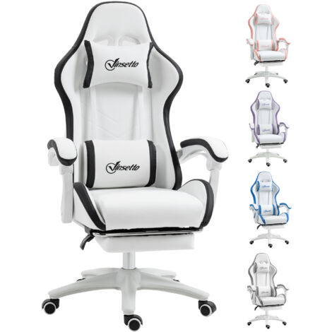 Vinsetto Racing Style Gaming Chair with Reclining Function Footrest Black