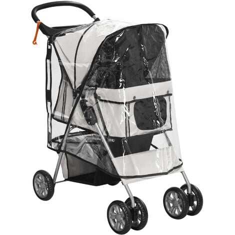 PawHut Dog Stroller W/ Rain Cover