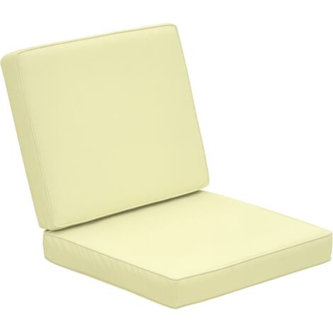 Outsunny Outdoor Seat and Back Cushion Set Replacement Cushions Cream