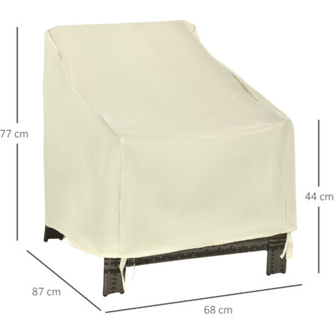 Outsunny Furniture Cover Single Chair Protector 600D Oxford 68x87x44-77cm