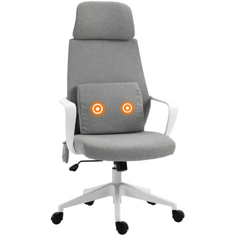 Vinsetto Massage Office Chair with 2 Points Lumbar Support Adjustable Height