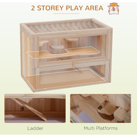 Wooden hamster hot sale cage