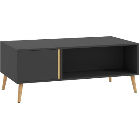 HOMCOM Coffee Table Modern Centre Table with Storage Rectangular Side Table Grey (1/5)