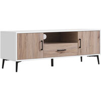 HOMCOM Scandinavian Nodric TV Cabinet Stand Drawer Unit Living Room 120cm